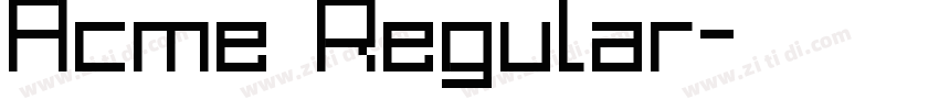 Acme Regular字体转换